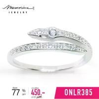 ราคา Memorine Jewelry แหวนเงินแท้ 925 ฝังเพชรสวิส(CZ) : ONLR385 (1731386008919245830)
