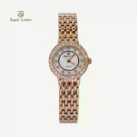 ราคา นาฬิกาข้อมือผู้หญิงเล็กๆกันน้ำ ล้อมเพชร แบรนด์เนมแท้ Royal Crown รุ่น 3650 - Vayo Jewelry (1729826534604245413)