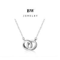 ราคา พร้อมส่งจากไทย Jewelry จี้เงิน สร้อยคอแฟชั่น สร้อยคอ สร้อยคอทองคำขาว BWX013 สร้อยคอจี้นำโชค (1731428565670134927)