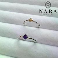ราคา (Nara Jewelry) Ring 26 แหวนพลอย แหวนนิ้วก้อย พลอยทรงเหลี่ยม (แหวนพลอยแท้ เงินแท้ มีใบรับประกัน) (1731376506653936185)