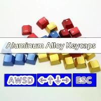 ราคา Aluminum Alloy-Arrow-WASD-ESC Keycap Artisan Metal Custom Keycaps for Cherry MX Mechanical Gaming Keyboard (1729736581667392262)