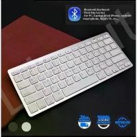 ราคา Keyboard Bluetooth (สีขาว) แป้นพิมพ์บลูทูธไร้สาย คีย์บอร์ดบลูทูธ ภาษาไทย Wireless Keyboard (1731928544144426837)