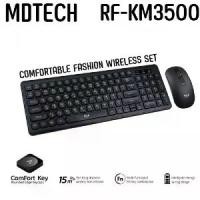 ราคา [COD] MD-TECH รุ่น RF-KM3500 (2in1) Keyboard Mouse Wireless Set ใช้เชื่อมต่อแบบไร้สาย ระยะ 15 เมตร ยี่ห้อ MD-TECH. (1732114884873914352)