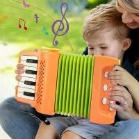 ราคา [COD] Accordion Toy 10 Keys 8 Bass Accordions for Kids Musical Instrument Educational Toys Gifts for Toddlers Beginners Boys G (1732047192009836304)