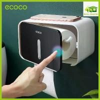 ราคา [TK] Ecoco Wall Mounted Waterproof Toilet Paper Tissue Holder Roll Paper Storage Box Bathroom Accessories Kitchen Towel Dispenser Storage (1731560057739118429)