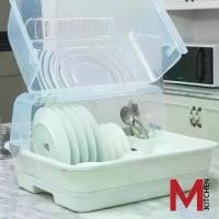 ราคา M KITCHEN 3840 ชั้นคว่ำจาน ชั้นวางจาน ที่คว่ำจาน ที่วางจาน CLIP PAC ชั้นวางจานพลาสติกมีฝาปิด (B7) (1729589363531024402)