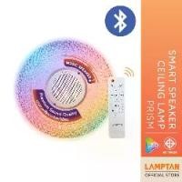 ราคา LAMPTANโคมไฟพร้อมลำโพงบลูทูธ LED Smart Speaker Ceiling Lamp Prism 36W ควบคุมผ่านรีโมทหรือSmartphone (1729600303827093828)