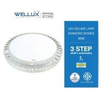 ราคา WELLUX โคมไฟเพดานติดลอย 3 แสง 40W LED CEILING LAMP 3 STEP รุ่น DIMOND SERIES (1729553066513500340)