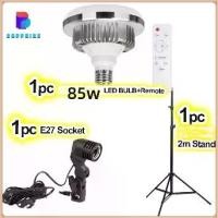 ราคา 【Sapphire】210cm Photography Tripod Stand 85W/300W LED Lighting Bulb Lamp 3 Color Change with Remote Control & Lamp Holder (1732114479989491967)