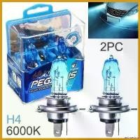 ราคา antimeshop ความคงทน ไฟรถยนต์ 2 ชิ้น หลอดไฟซีนอน ซ็อกเก็ต H4 6000K 12V 100W HOD Car Xenon Halogen Lamp แสงสีขาว สำหรับติดรถยนต์ รถจักร ไฟหน้า (1730528047865760603)