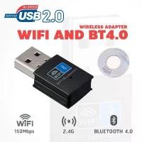 ราคา WiFi+Bluetooth V4.0 Dongle 150Mbps USB Wireless Adapter 802.11 B/G/N Laptop PC แนะนำ (1731378376678343781)