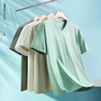 ราคา เสื้อยืดแขนสั้นผู้ชาย Dengjue 180g ดีไซน์เท่ คอวี ระบายอากาศได้ดี แห้งไว เหมาะสำหรับฤดูร้อน พลัสไซส์ สไตล์ลำลอง เสื้อยืดครึ่งแขน shirts men เสื้อ พิซซ่า arc'teryx jacket (1731444185035343728)