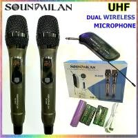 ราคา ไมโครโฟนมือถือ Sound Milan ไมค์โครโฟน ไมค์โครโฟนไร้สาย ไมค์ลอยคู่ รุ่น M-628 UHF แท้ Wireless Microphone ไมโคร (1731983990185625344)