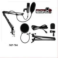 ราคา SIGNO ไมค์คอนเดนเซอร์ USB Condenser Microphone Sound Recording รุ่น MP-704 (1729542309572610706)