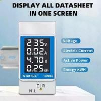 ราคา 4-in-1 Din rail AC monitor 110V 220V 100A แรงดันไฟฟ้า วัตต์ พลัง แอมป์มิเตอร์ มิเตอร์วัดแรงดันไฟฟ้า (1730894804772030682)