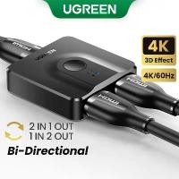 ราคา UGREEN HDMI Switch 2 IN 1 Out 4K @ 60Hz HDMI Splitter 1 In 2 Out HDMI Splitter สำหรับ PS5, PS4, Xbox, TV Box, TV Stick, Switch, Monitor, PC ฯลฯ (1731500548439901570)