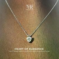 ราคา VRS.สร้อยคอเงิน92.5% ชุบทองคำขาวพร้อมจี้หัวใจเม็ดเดี่ยว น้ำหนัก2.0กะรัต ความยาว16-18นิ้ว Collection”Heart Of Elegance”Necklace (1731581858538490688)