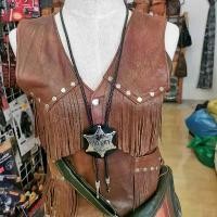 ราคา โบโลไทด์ สร้อยคอ เครื่องประดับสไตล์คาวบอย เข็มกลัดคาวบอย Bolo tie Cowboy necklace (Set C) จี้หินประกบหนัง (1732034287692777009)