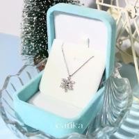ราคา earika.earrings - swirl snowflake necklace สร้อยคอจี้รูปเกล็ดหิมะคริสตัล เงินแท้ เหมาะสำหรับคนแพ้ง่าย (1732114845875799530)