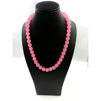 ราคา Natural Pink Chalcedony Stone Round Beaded Necklace Available in 6 mm 8 mm 10 mm Necklace for men and women จัดส่งฟรี กทม (1731983495309395210)