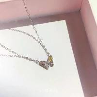 ราคา earika.earrings - candy buttie necklace สร้อยคอจี้ผีเสื้อประดับเพชรเงินแท้ S92.5 ปรับขนาดได้ สินค้าขายดี คอ ผู้หญิง ราง เพื่อ โชคลาภ ลูกค้า หิน ตา แมว ทอง เส้น ใหญ่ ไซส์ (1731847396310681380)