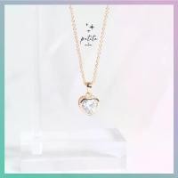 ราคา [พร้อมส่งในไทย] Pendant with Crystal Heart Necklace - สร้อยคอ จี้รูปหัวใจประดับคริสตัล (1730996891937770367)