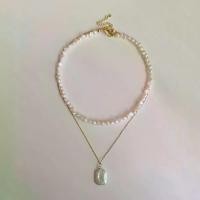 ราคา [COD] Pearl necklace - สร้อยคอมุกแท้รุ่นขายดี (1731943440013363387)