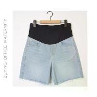 ราคา [พร้อมส่ง]Buying Office กางเกงยีนส์คลุมท้อง กางเกงขาสั้นคลุมท้อง Basic Maternity Denim Shorts ยืดหยุ่น ใส่สบาย จากเกาห （Hot sale） (1731303694617445889)