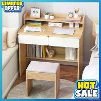 ราคา SolarShop1 คุณภาพรับประกันได้ Computer desk, work desk, office desk with shelves, desktop width strong, heavy load (1730981364773784006)