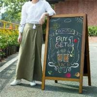 ราคา [COD] [Tiktok]WISFOR Large Outdoor Double Blackboard Wooden Cafe A Frame Chalkboard Magnetic Sign Board Free Standing (1731910799961851234)