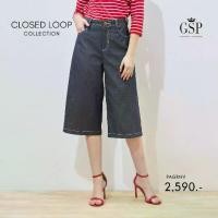 ราคา GSP Woman's pants closed loop กางเกงผู้หญิง ขากว้าง สี่ส่วน สีกรม PAGRNV Lady Clothing Jean Denim (1730679307605084464)