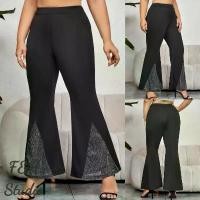 ราคา กางเกงขาบาน พลัสไซส์ สำหรับผู้หญิง EmisemisF&H 3815-XL-4XL กางเกงขายาว กระดิ่ง Pants Women เสื้อผ้า Clothing Lady (1730922822592923667)