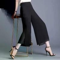 ราคา กางเกงขากว้าง Culottes สำหรับผู้หญิง วัสดุชีฟองฤดูร้อน สไตล์ 2024 ผ่าข้าง ขนาดใหญ่ เอวสูง บางและหลวม ขาตรง กางเกงสามส่วน Clothing เสื้อผ้า Pants Lady ผ้าฝ้าย ผ้าสำลี Women (1731146629844994055)