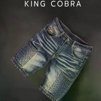 ราคา กางเกงขาสั้น KING COBRA รุ่น KE02 สีบลูยีนส์ฟอก MANTA DENIM เสริมกระเป๋าข้าง 2 จุด ล็อคโทรศัพท์ ผ้ายืดเยอะใส่สบาย ที่นิยมมากที่สุด Clothing Jeans ผู้ชาย jorts hooper pants ริม (1731668446649813947)