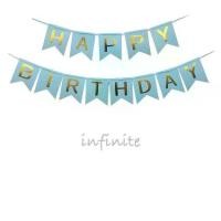 ราคา ANA Paper Flag Party Decorated Happy Birthday banner ป้ายแขวน ประดับ ตกแต่ง งาน วันเกิด (Blue) (1731616571692713037)