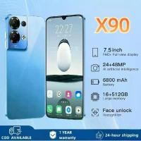 ราคา โทรศัพท์มือถือ VIVQ X90 โทรศัพท์สำหรับเล่นเกม Smartphone 4G/5G 7.5inch+HD โทรศัพท์มือถือ รองรับ2ซิม โทรศัพท์สมา แรม16GB รอม512GB โทรศัพท์ถูกๆ Android13.0 มือถือ 5G Mobile phone ป (1731845659104740694)