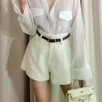 ราคา กางเกงขาสั้นผู้หญิงผ้าทวีตพร้อมเข็มขัด รุ่น Lala tweed Clothing เสื้อผ้า Girl Women cotton กางเกงขาสั้นสาวอวบ ขาสั้นเด็ดๆรัดๆ กางเกงขาสั้นหญิง pink lulu shorts ฮานาโกะขาสั้น ก (1731441080419977776)