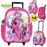 ราคา COD BagsmarketKid''s Luggage 14" (ขนาดกลาง-M) Trio กระเป๋าเป้มีล้อลากสำหรับเด็ก กระเป๋านักเรียน กระเป๋าเด็กลายPony Pink (1731924204962350204)