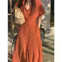 ราคา CHAWY red shirt dress C2389 เดรสยาวลายดอก เดรสยาวแดงลายดอก มี 5 สี ดำ แดง กรม เขียว ขาว (1731318159555593991)