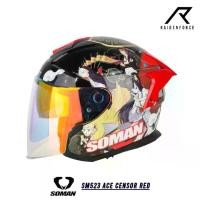 ราคา หมวกกันน็อค SOMAN - SM523 ACE Censor Red (1730140071136823366)
