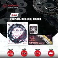 ราคา ของแท้ 100% JOMTHAI ชุดเปลี่ยนโซ่-สเตอร์ Pro Series โซ่ X-ring สีเหล็กติดรถ และ สเตอร์สีดำ CBR250R CB300F CBR300R [14/38] (1732150360125638534)