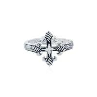 ราคา AKE AKE Swirling Cross Ring แหวนเงินแท้925 กางเขนอัศวินศักดิ์สิทธิ์ ลงดำขับลายพิเศษ (1731977167715468453)