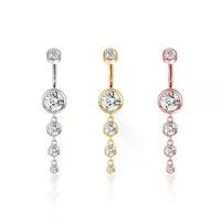 ราคา Piercingroom by Jay จิวสะดือสำหรับผิวแพ้ง่าย Round CZ Dangle Belly Ring จิวสะดือ ตุ้งติ้ง เงินแท้ (ราคาต่อชิ้น) (1731238061984483250)