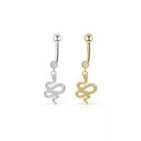 ราคา Piercingroom by Jay จิวสะดือสำหรับผิวแพ้ง่าย Dangle Snake Belly Ring จิวสะดือ งูตุ้งติ้ง เงินแท้ (ราคาต่อชิ้น) (1731238181648697266)