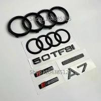 ราคา สไตล์การระเบิด AUDI A7 4-Ring logo ABS Black Car Hood Front Bonnet Grill Rear Trunk Emblem Badge Sticker A7 mark 30TFSI 40TFSI Quarrto (1731230829535790133)