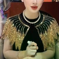 ราคา เสื้อคลุมผู้หญิง สไตล์ใหม่ สั้น อเนกประสงค์ เลื่อมบาง เสื้อโค้ทขนาดเล็ก สไตล์ยุโรปและอเมริกา ไหล่เล็ก ปักเลื่อม แขนเล็ก เสื้อคลุมชุดลูกปัด cluster engagement ring (1731517996469159698)