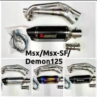 ราคา Sale!!! คอท่อสแตนเลส MSX/MSX-SF/Demon 125 สีเงิน พร้อมปลายท่อ AK ยาว นิ้ว รู ฟรีแคทโล่งลดเสียง (1731686931174098008)