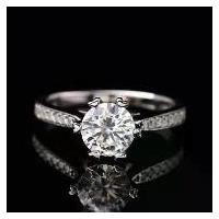 ราคา แหวนเพชรโมอีส 2 กะรัต เงินแท้ 925 ชุบทองคำขาว (Hot sale) (1731619521065551498)