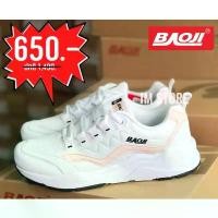 ราคา BAOJI ลิขสิทธิ์แท้ SALE รองเท้าบาโอจิ ผู้หญิง พื้นนุ่ม สบาย ผ้าใบออกกำลังกาย ใส่ลำลอง เที่ยว รุ่นผู้หญิง สีขาวชมพู (1731363520546244144)