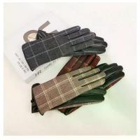 ราคา ️Scotty Wool Leather Touchscreen️ ถุงมือผู้หญิงบุขนกันหนาว หนังแต่งวูลลายสก๊อต ️ทัชสกรีนได้ 10 นิ้ว （Hot sale） (1732003829593376628)